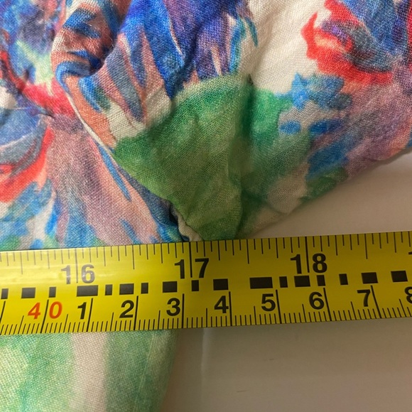 Anthropologie Floral Plunging V Neckline Long Sleeve Crop Top Size XS - NWT - Picture 10 of 11